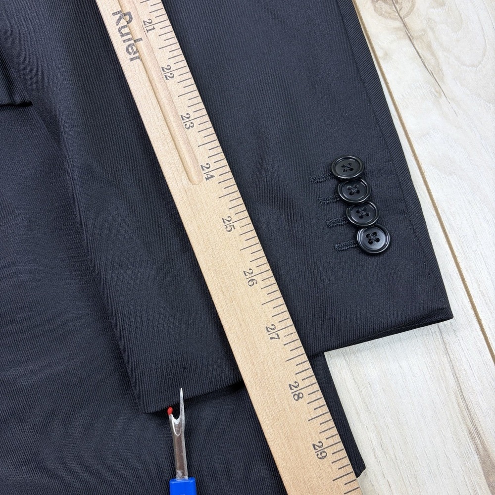 CORNELIANI Super Fine 18.75 Microns Wool Twill Blazer Mens 44L Black - Picture 2 of 13